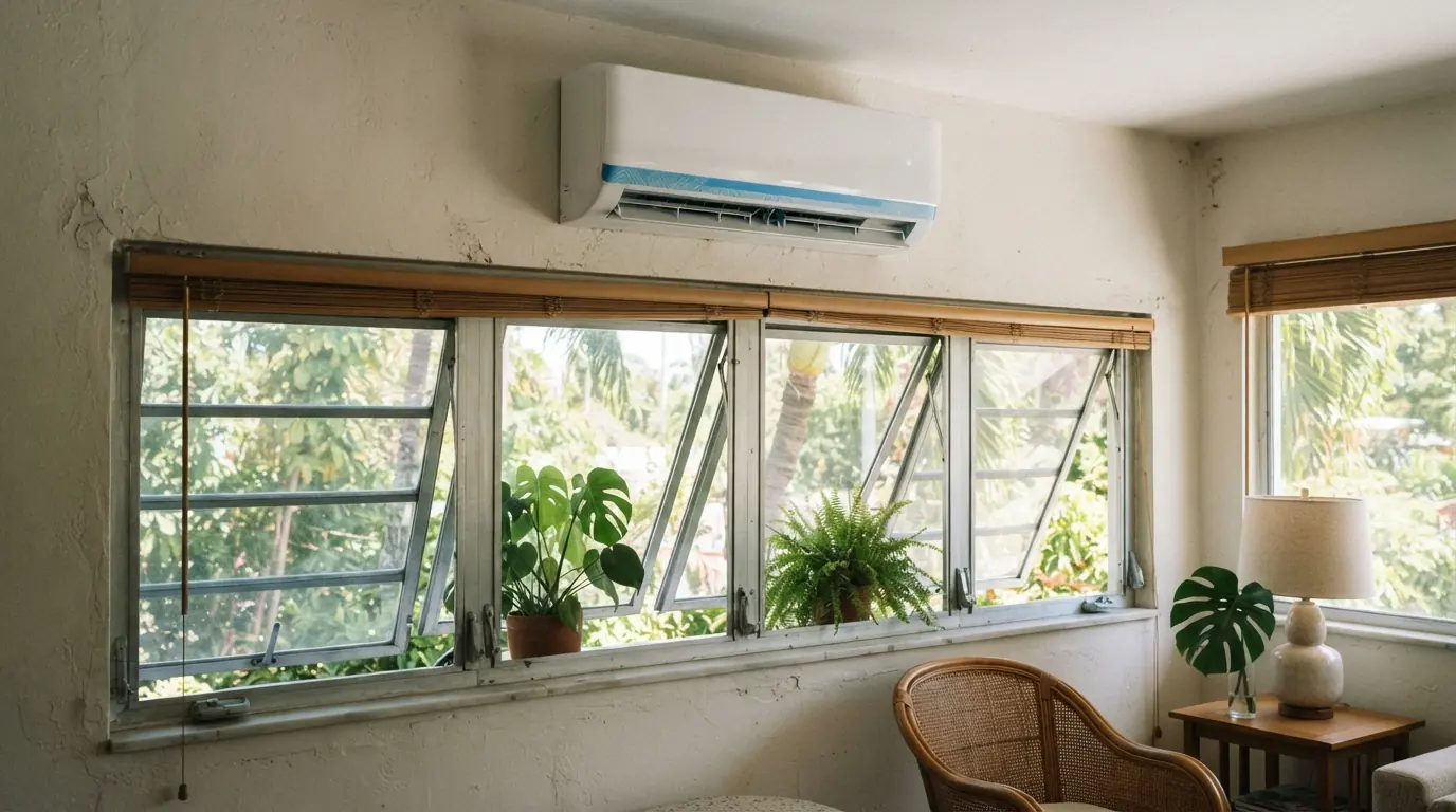 Ductless mini split installed in a Miami Florida room