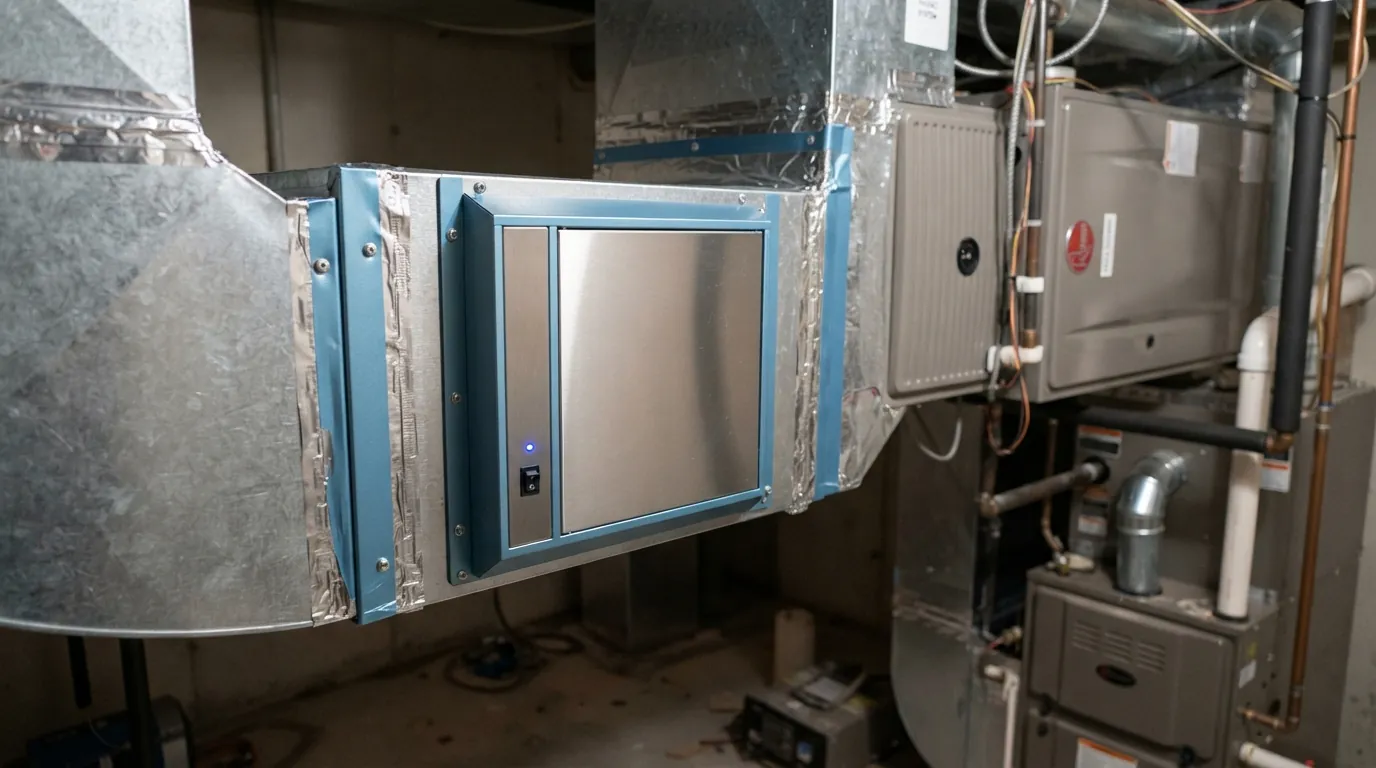 Whole-home air purifier installed in a Miami home