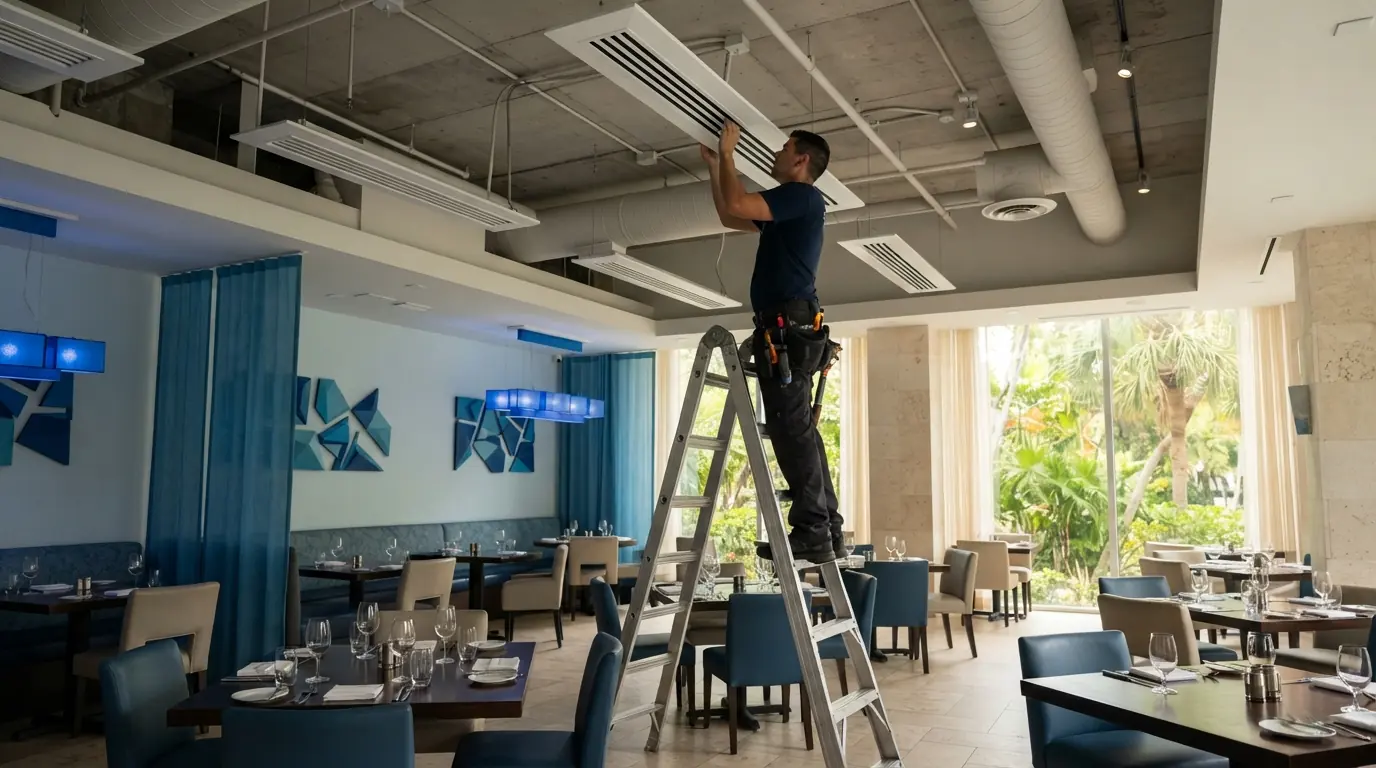 Offices, shops and restaurants served by Frozen Limits HVAC in Miami
