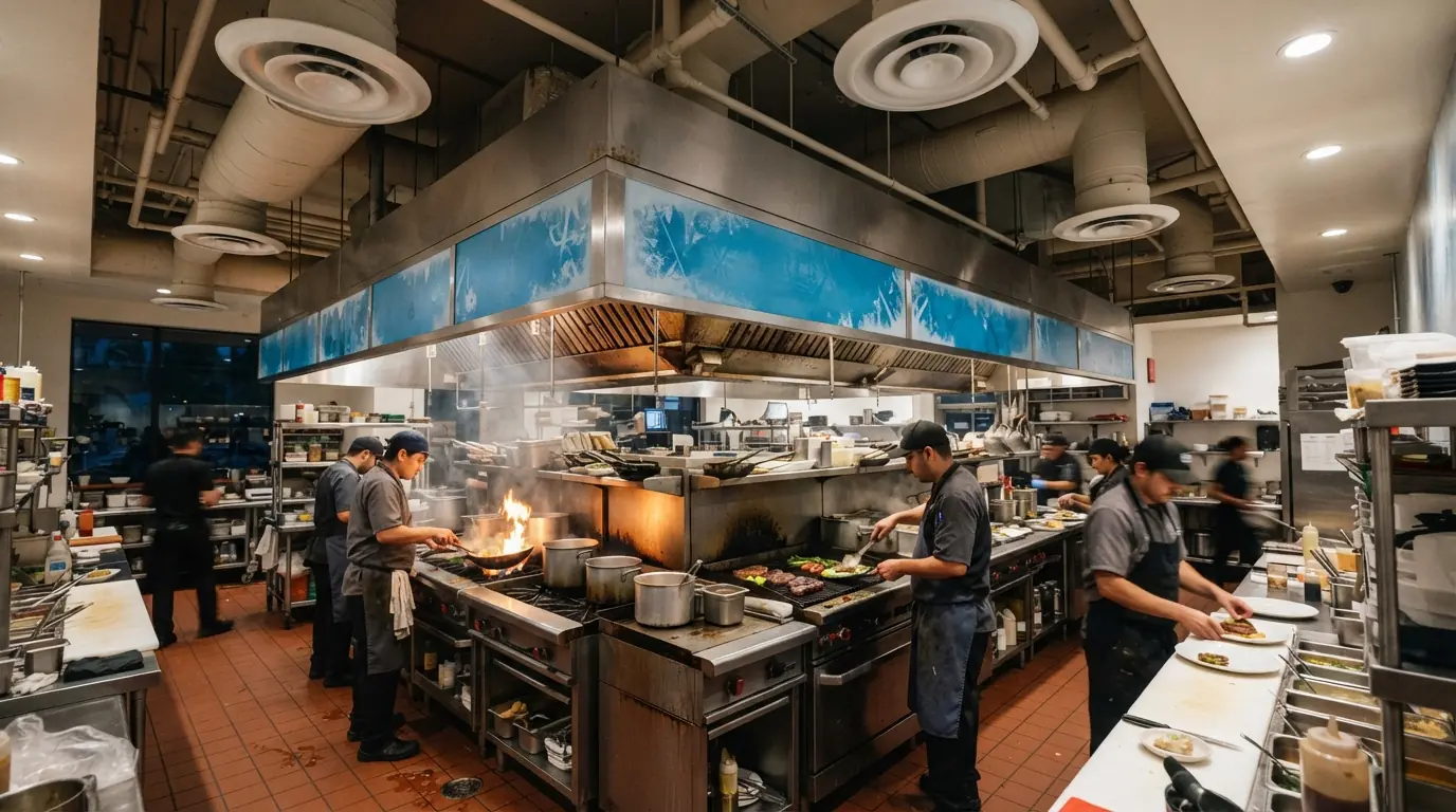 Restaurant kitchen cooling installation in Miami