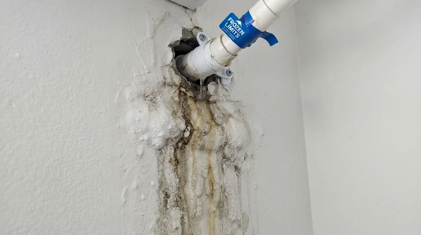 Mini split leaking water down a wall in Miami