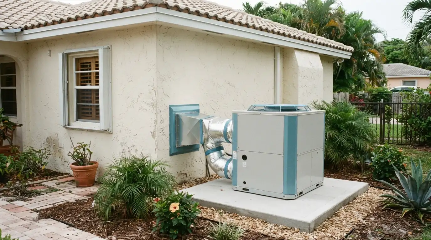 Ground-mounted package unit replacement in Miami