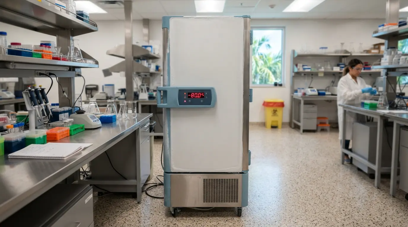 Ultra-low temperature freezer service in a Miami lab
