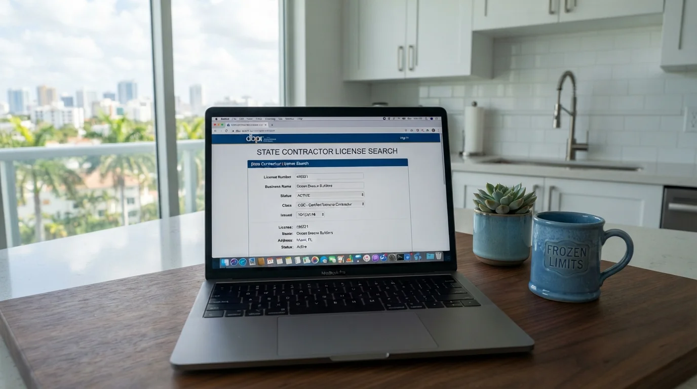 Checking an HVAC contractor license in Florida