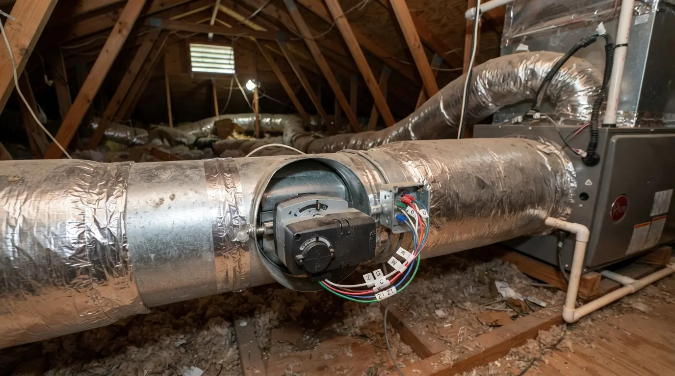 Motorized zone damper for an AC zoning system in Miami