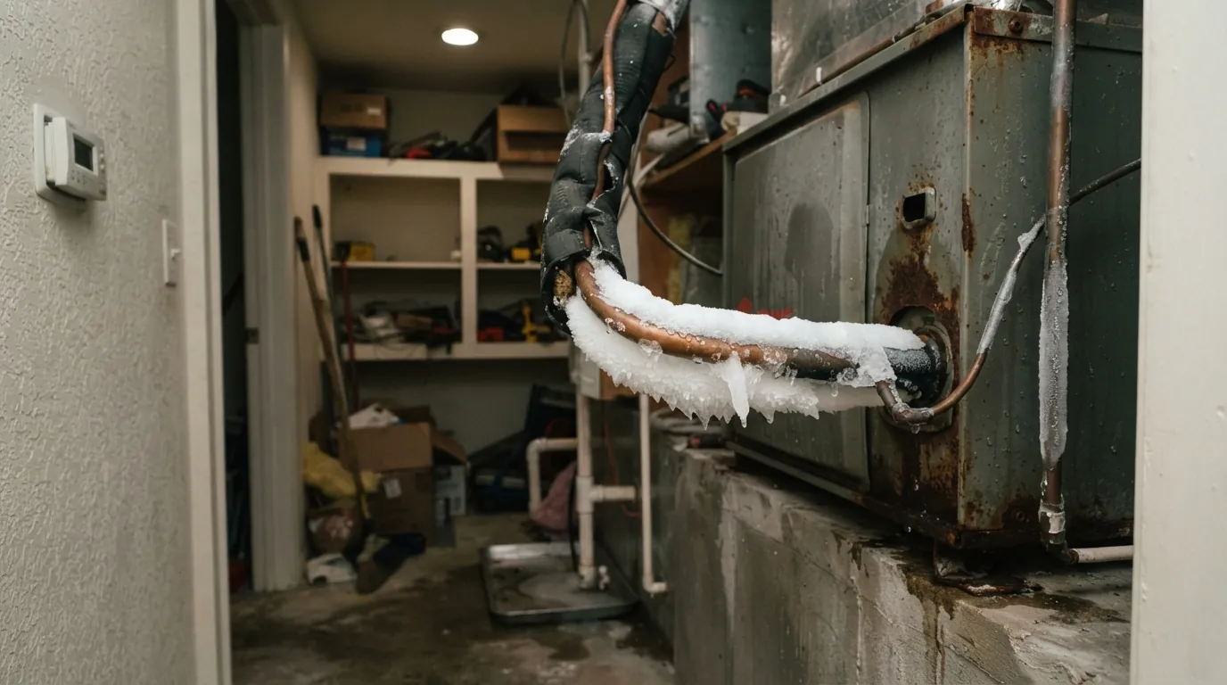 Frozen AC line in a Miami home