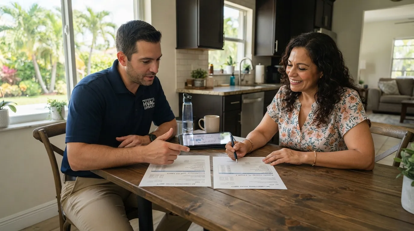Comparing AC replacement quotes in Miami